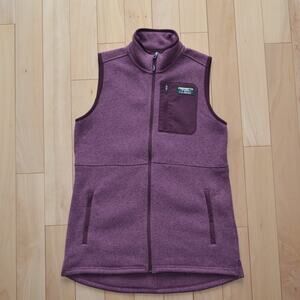LL Bean Fleece Vest Size XS Maroon